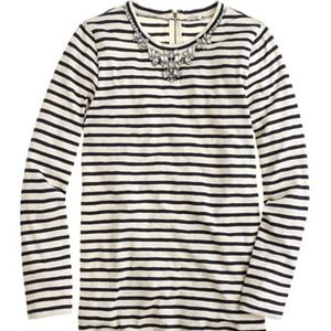 J. Crew Stripe Necklace Tee Size XS